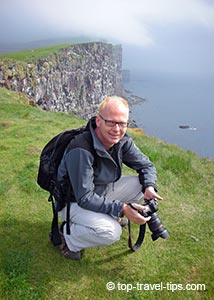 Photographer at Latrabjarg Iceland West Fjords