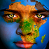 Practical travel tips Map of Africa with a face imposed on it